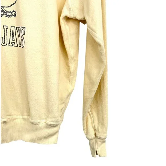 The GREAT.  Blue Jays Graphic Sweatshirt Ivory Pullover Size 0 College Print - Picture 4 of 7